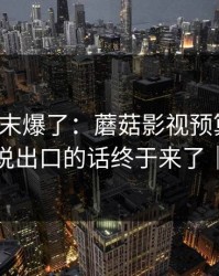 某个周末爆了：蘑菇影视预算崩盘，那句没说出口的话终于来了｜别学我